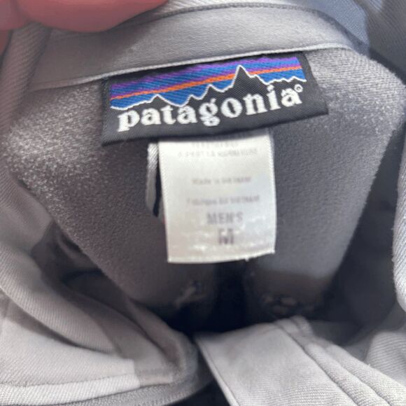 Patagonia Gray Softshell Mens Medium Jacket Middlebury Ski Team Fleece READ - Picture 5 of 7